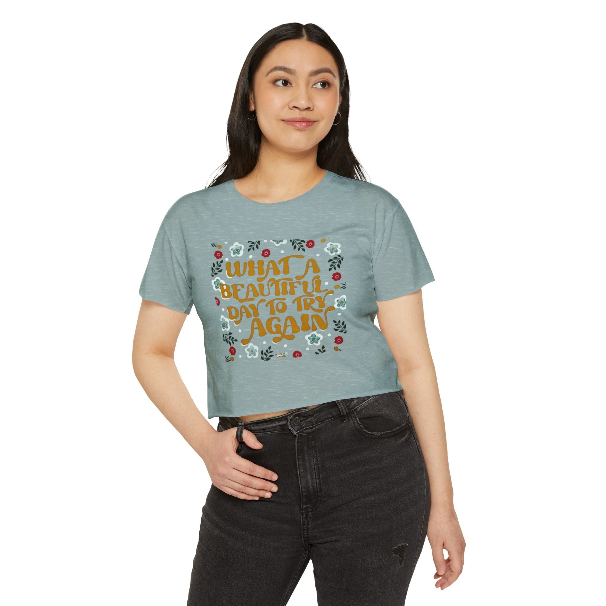 🧘‍♀️ Wear Your Peace. Women's Festival Crop Top, Boho Chic Summer Top, Loose Festival Shirt, Inspirational Quote Tee, Eco - Friendly Crop Tee - Metamorphosis Creations