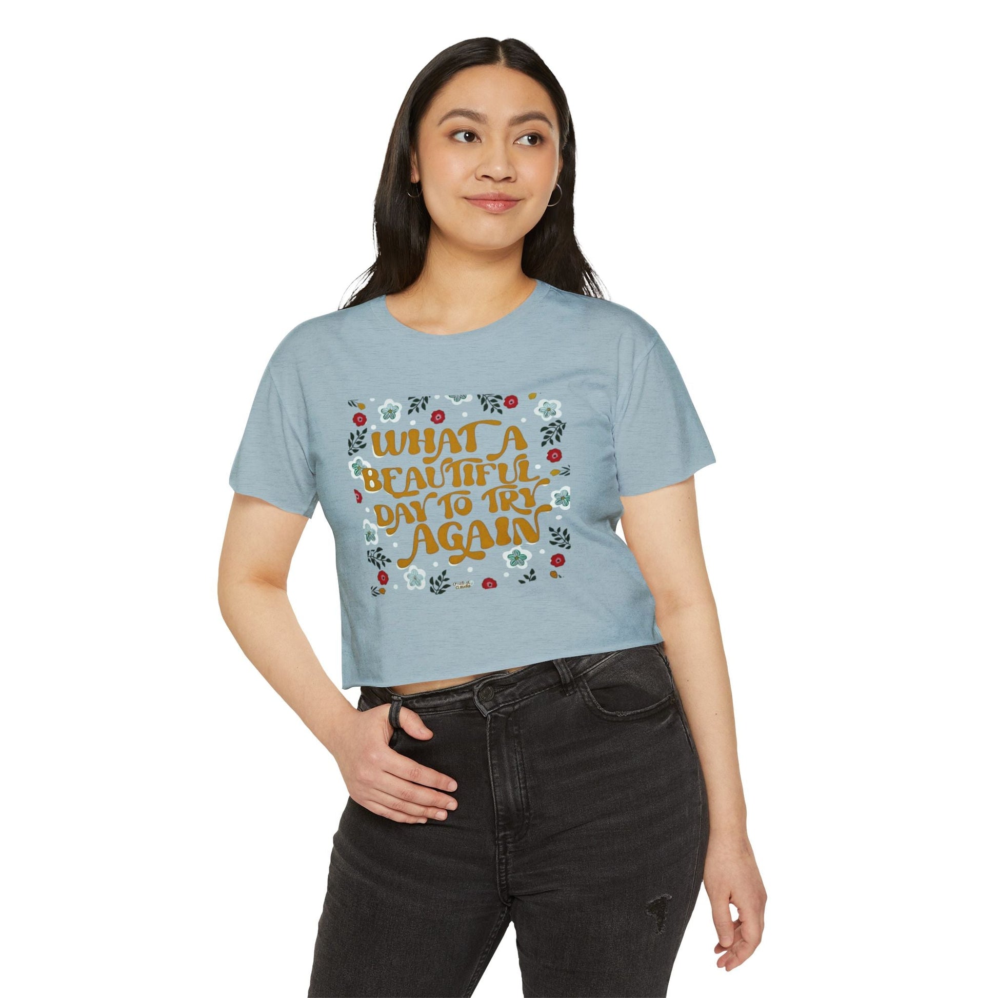 🧘‍♀️ Wear Your Peace. Women's Festival Crop Top, Boho Chic Summer Top, Loose Festival Shirt, Inspirational Quote Tee, Eco - Friendly Crop Tee - Metamorphosis Creations