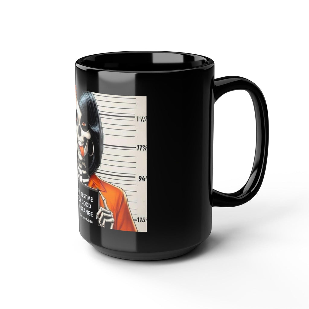 Wickedly Fun Halloween Mug – Spooky Sips All Season Stylish Skull Mug - Don't Test Me Design | Halloween, Gift for Her, Coffee Cup, Unique Collector's Item, Goth Decor - Metamorphosis Creations