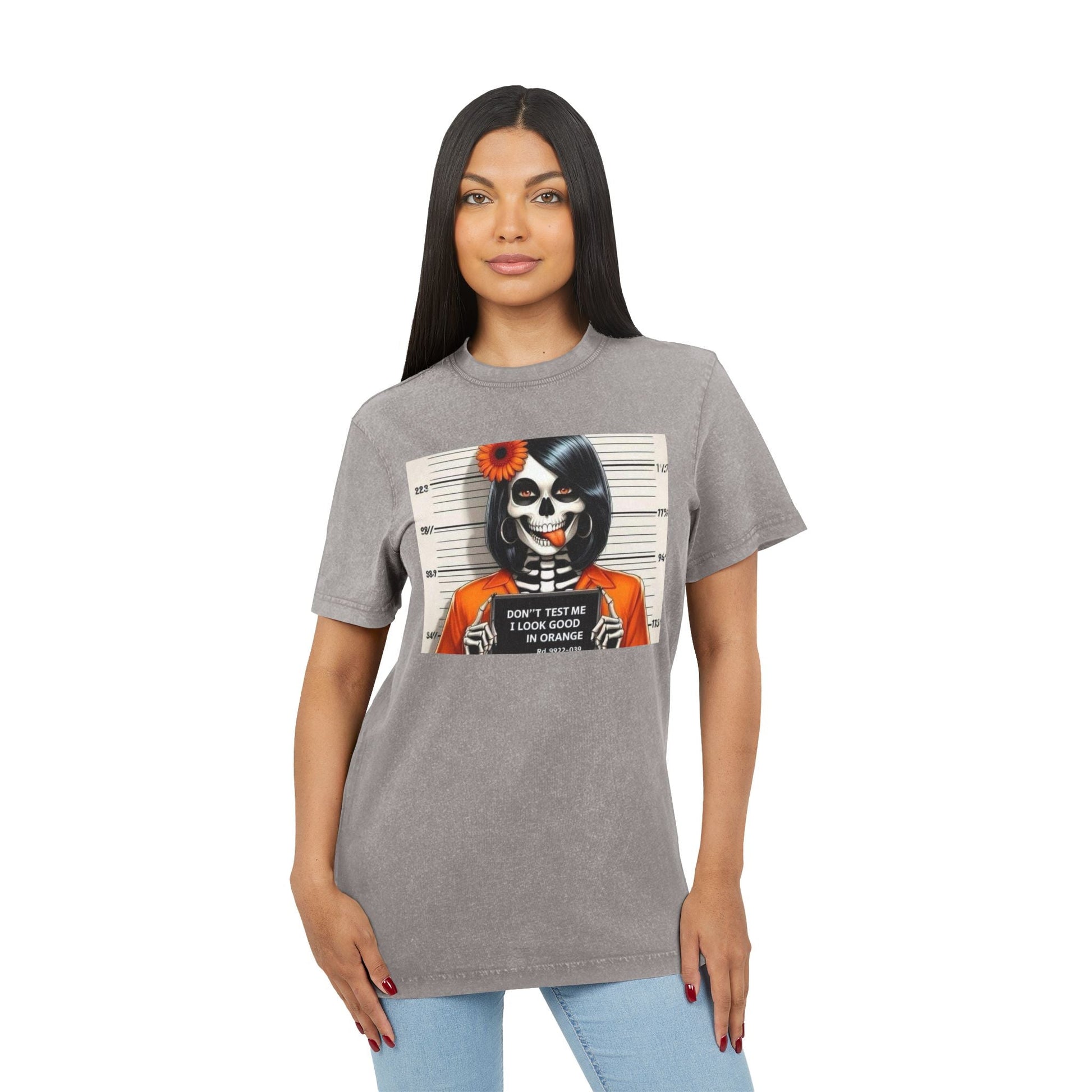 Wickedly Fun Halloween tshirt– Spooky Sips All Season Acid Washed Skeleton Graphic Tee, Casual Halloween Shirt, Unisex Vintage Top, Funny Spooky Shirt, Festival Wear - Metamorphosis Creations