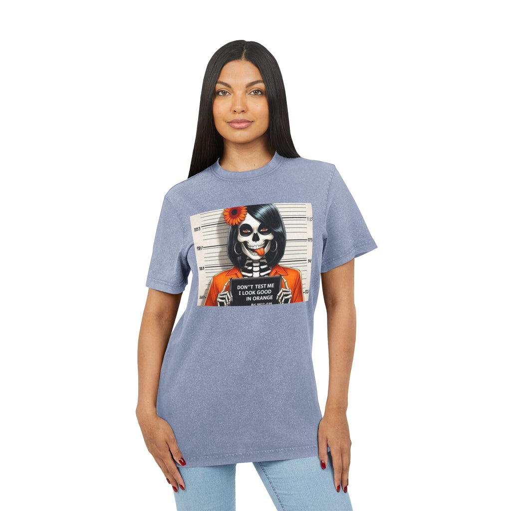 Wickedly Fun Halloween tshirt– Spooky Sips All Season Acid Washed Skeleton Graphic Tee, Casual Halloween Shirt, Unisex Vintage Top, Funny Spooky Shirt, Festival Wear - Metamorphosis Creations