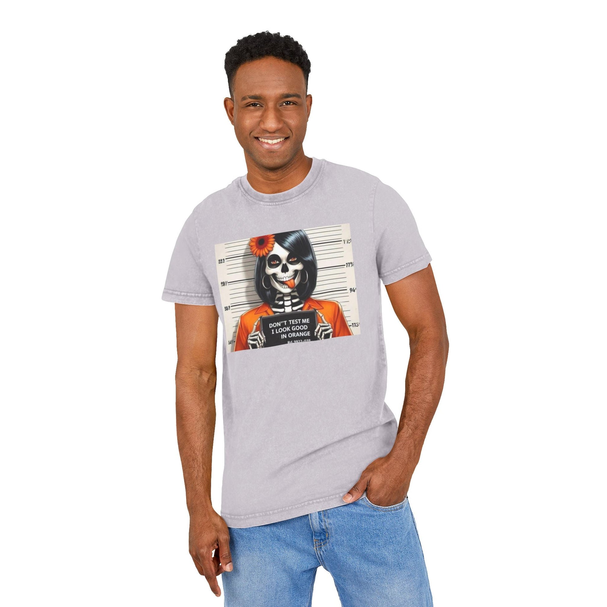 Wickedly Fun Halloween tshirt– Spooky Sips All Season Acid Washed Skeleton Graphic Tee, Casual Halloween Shirt, Unisex Vintage Top, Funny Spooky Shirt, Festival Wear - Metamorphosis Creations