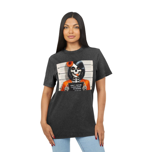 Wickedly Fun Halloween tshirt– Spooky Sips All Season Acid Washed Skeleton Graphic Tee, Casual Halloween Shirt, Unisex Vintage Top, Funny Spooky Shirt, Festival Wear - Metamorphosis Creations