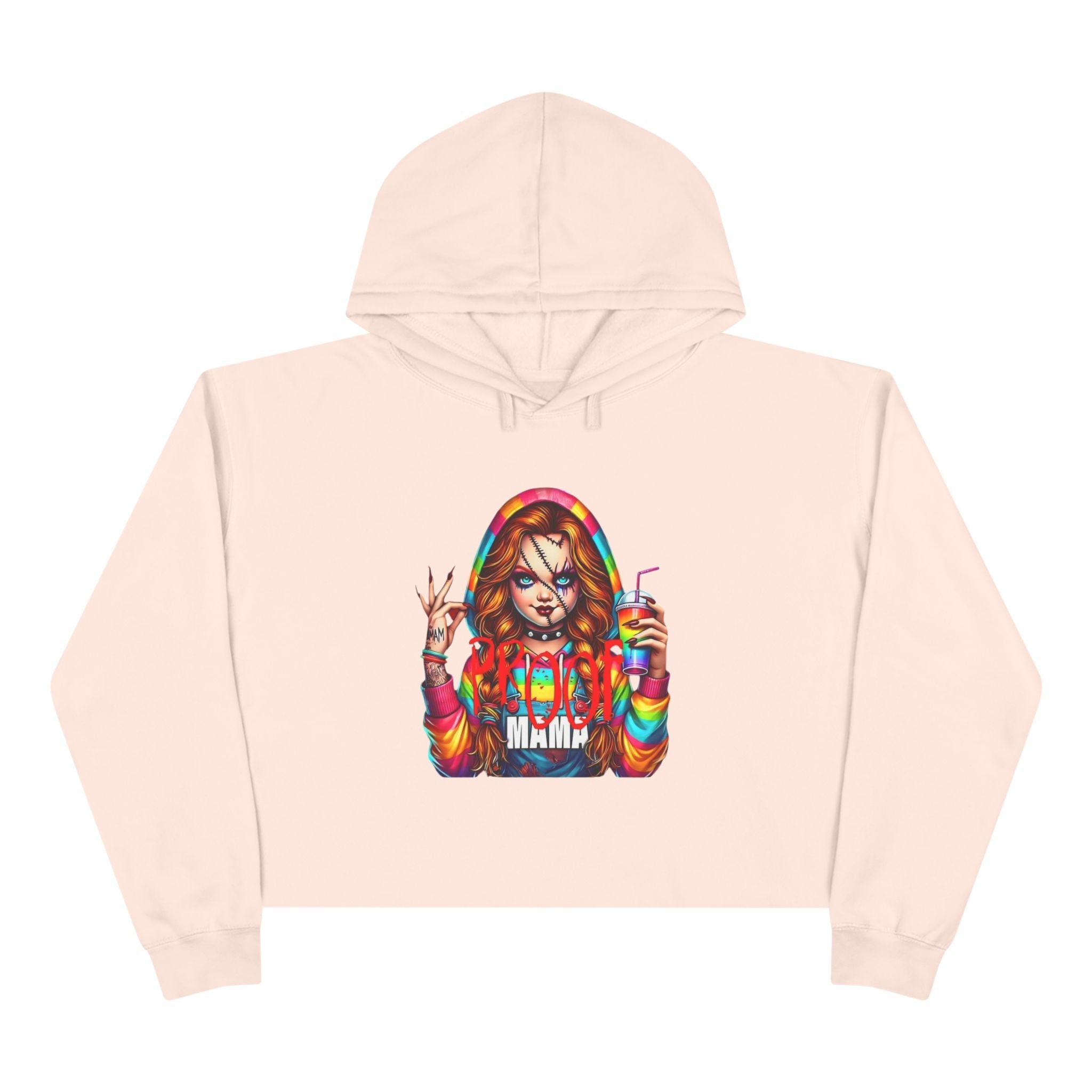 Witchy vibes Colorful Graphic Crop Hoodie for Trendy Style, Party Wear, Festival Outfit, Gift for Her, Casual Fashion - Metamorphosis Creations