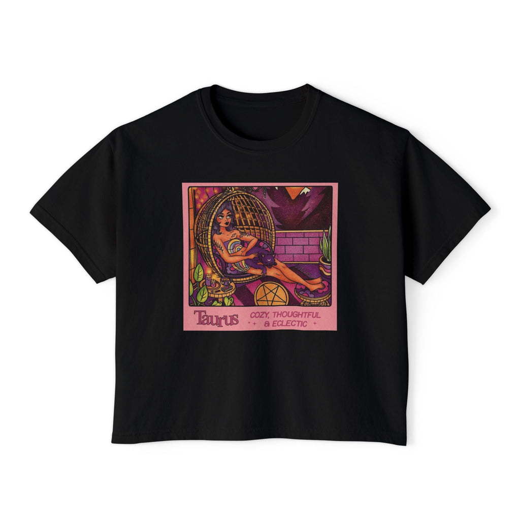 Witchy vibes Style Women's Boxy Tee with Retro Goddess Design, Casual Summer Top, Gift for Astrology Lovers, Unique Birthday Present, Trendy [...] - Metamorphosis Creations