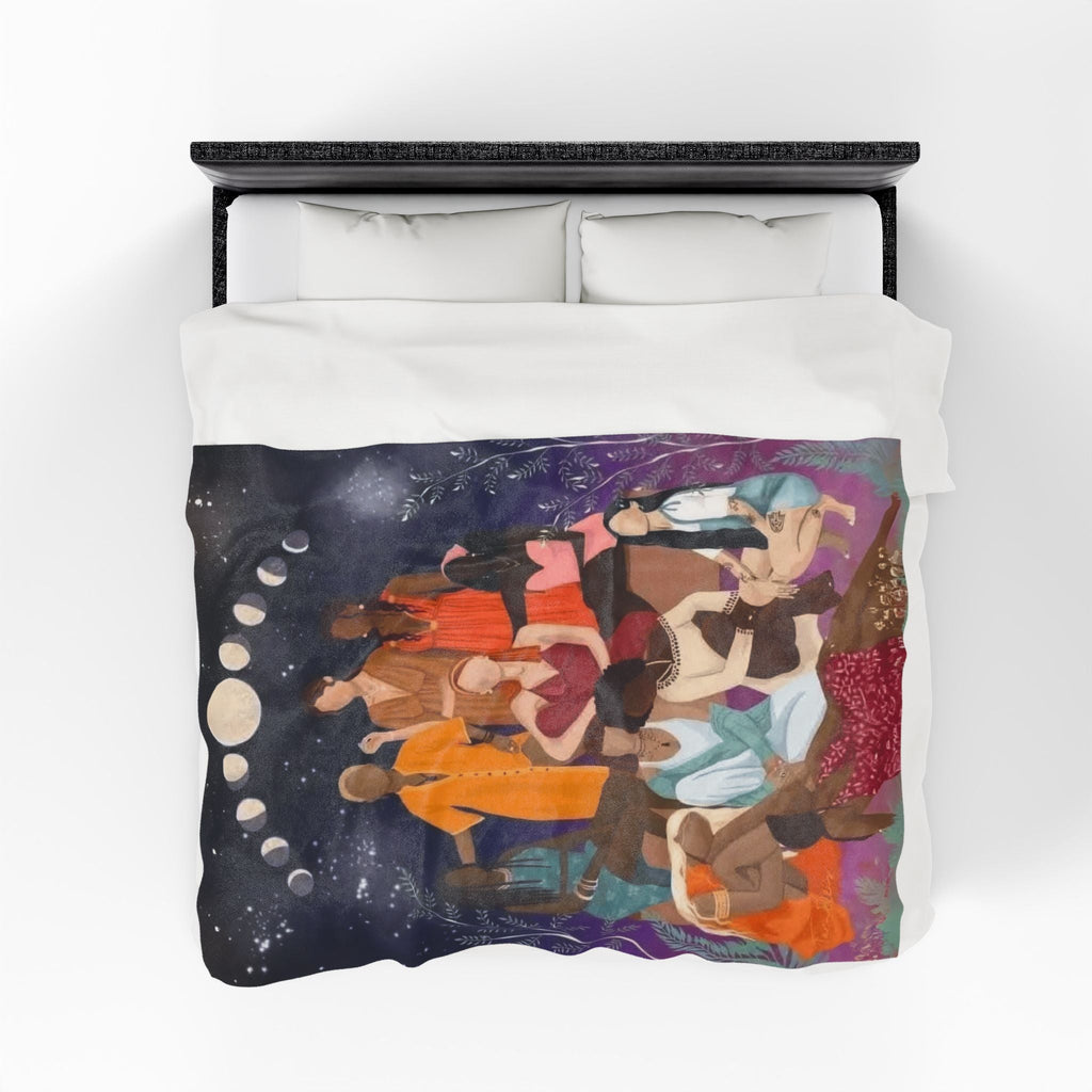 Wrap Your Soul in Comfort – Boho Velveteen Plush Blanket with Ethnic Art, Cozy Throw for Adults, Gift for Friends, Home Decor Essential - Metamorphosis Creations