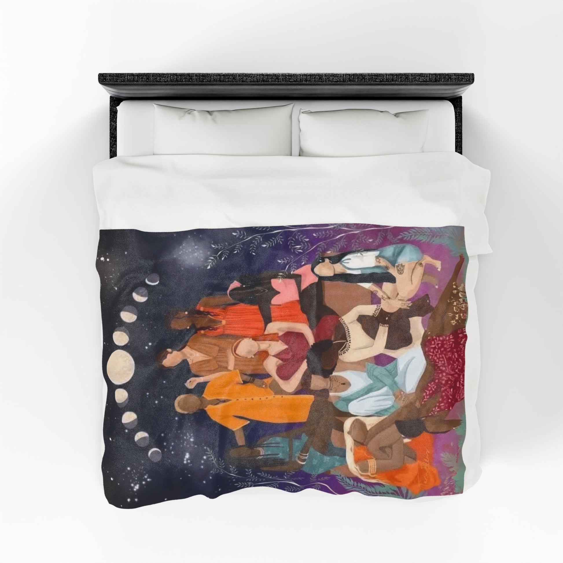 Wrap Your Soul in Comfort – Boho Velveteen Plush Blanket with Ethnic Art, Cozy Throw for Adults, Gift for Friends, Home Decor Essential - Metamorphosis Creations