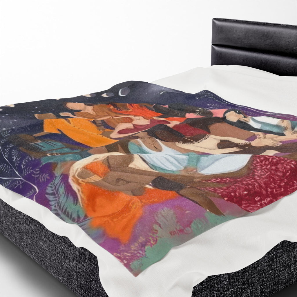 Wrap Your Soul in Comfort – Boho Velveteen Plush Blanket with Ethnic Art, Cozy Throw for Adults, Gift for Friends, Home Decor Essential - Metamorphosis Creations