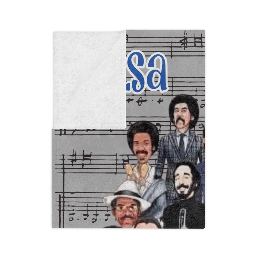 Wrap Yourself in Rhythm & Sabor Salsa Music Velveteen Microfiber Blanket | Cozy Throw for Music Lovers, Home Decor, Gifts, Jazz Nights, Chill Vibes - Metamorphosis Creations