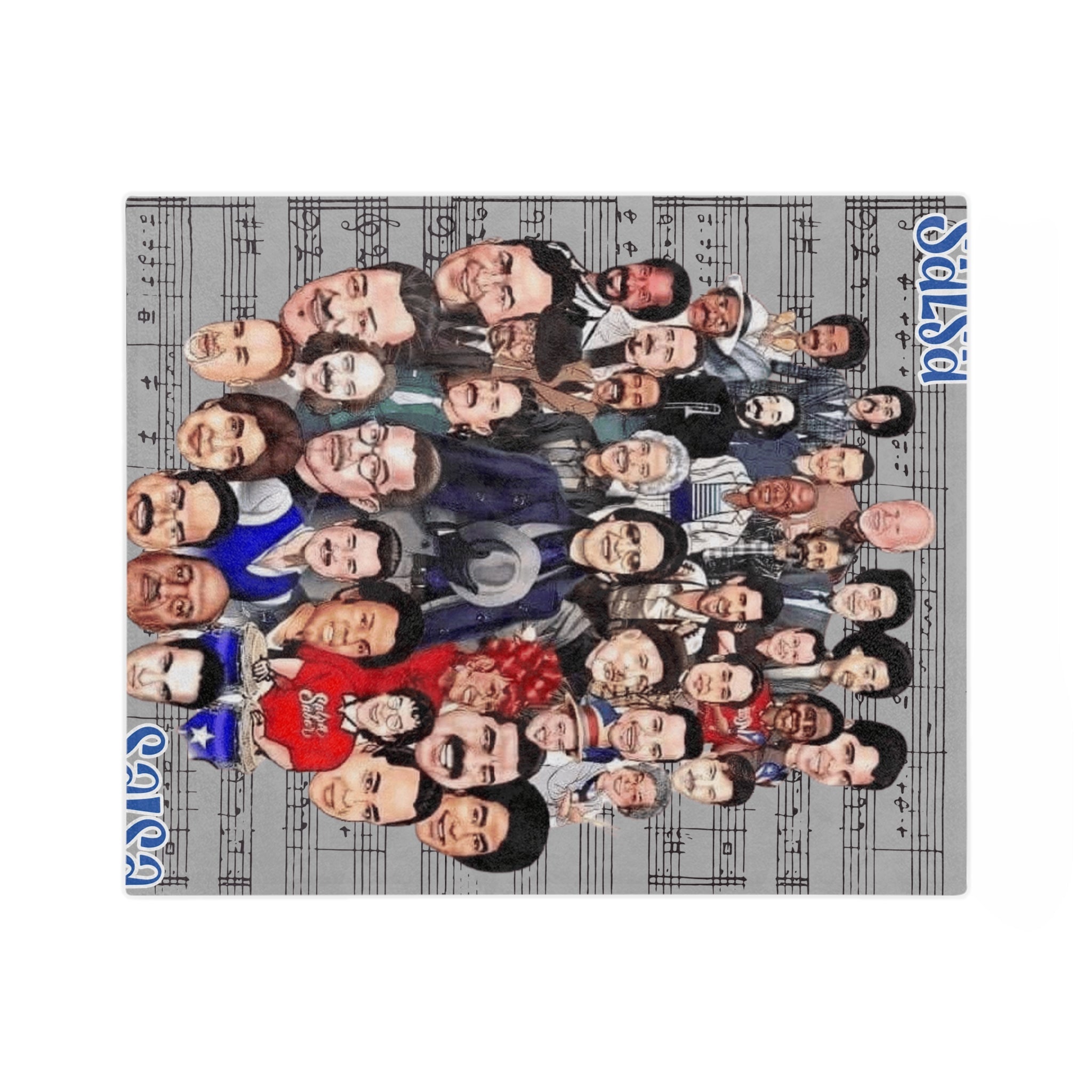 Wrap Yourself in Rhythm & Sabor Salsa Music Velveteen Microfiber Blanket | Cozy Throw for Music Lovers, Home Decor, Gifts, Jazz Nights, Chill Vibes - Metamorphosis Creations