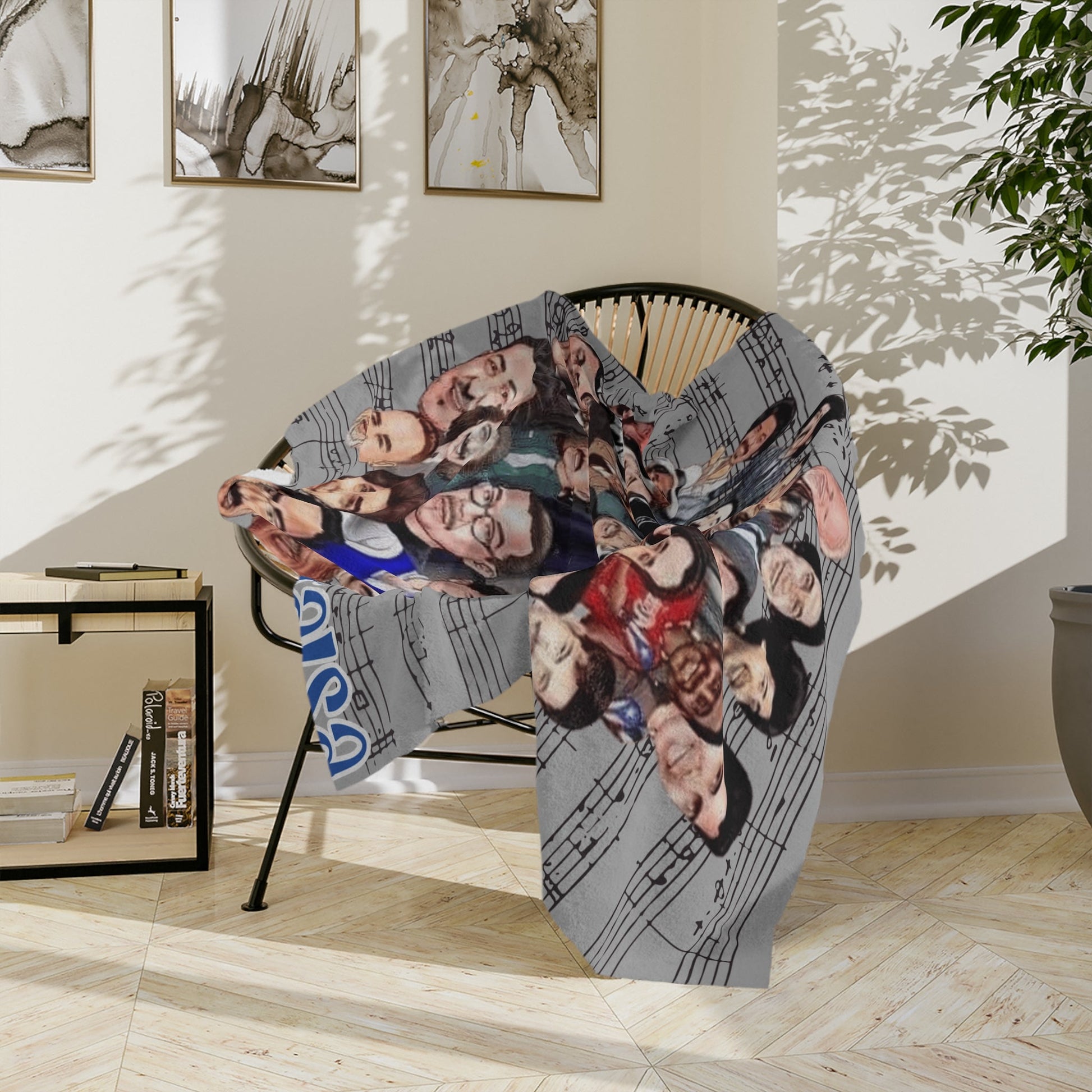 Wrap Yourself in Rhythm & Sabor Salsa Music Velveteen Microfiber Blanket | Cozy Throw for Music Lovers, Home Decor, Gifts, Jazz Nights, Chill Vibes - Metamorphosis Creations