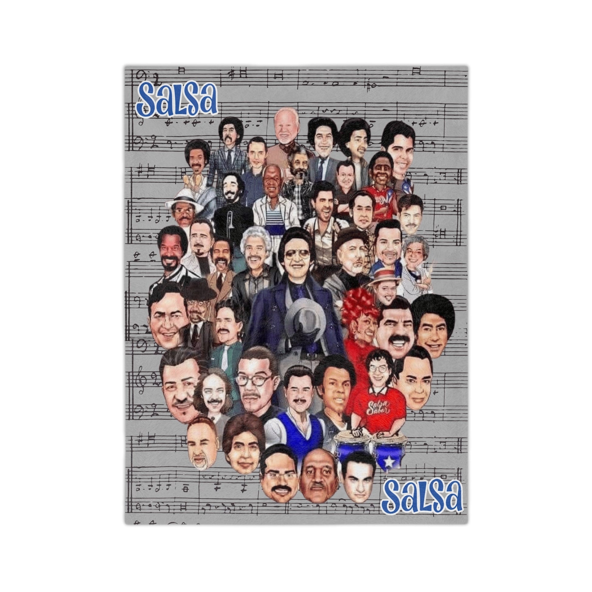 Wrap Yourself in Rhythm & Sabor Salsa Music Velveteen Microfiber Blanket | Cozy Throw for Music Lovers, Home Decor, Gifts, Jazz Nights, Chill Vibes - Metamorphosis Creations