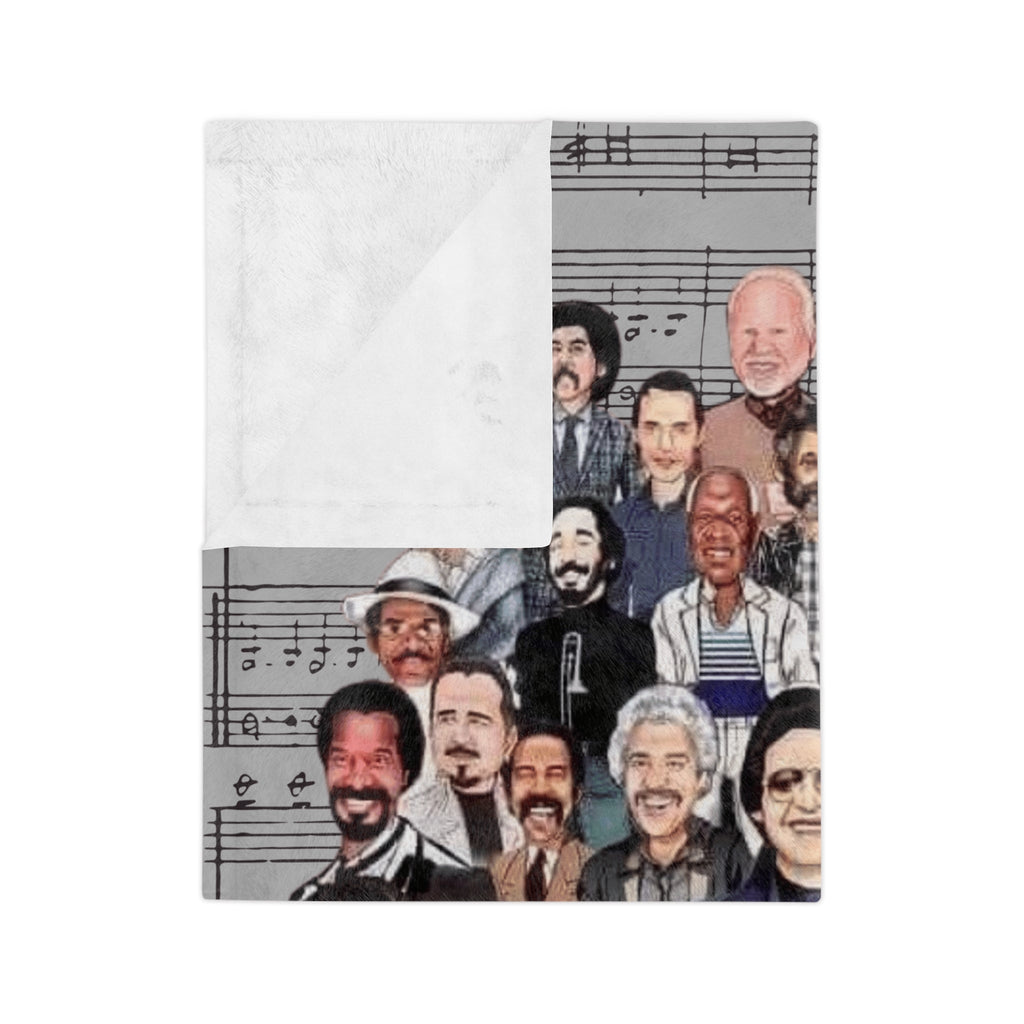 Wrap Yourself in Rhythm & Sabor Salsa Music Velveteen Microfiber Blanket | Cozy Throw for Music Lovers, Home Decor, Gifts, Jazz Nights, Chill Vibes - Metamorphosis Creations