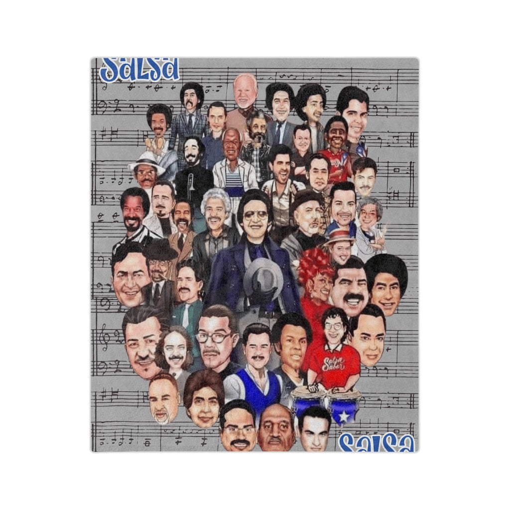Wrap Yourself in Rhythm & Sabor Salsa Music Velveteen Microfiber Blanket | Cozy Throw for Music Lovers, Home Decor, Gifts, Jazz Nights, Chill Vibes - Metamorphosis Creations