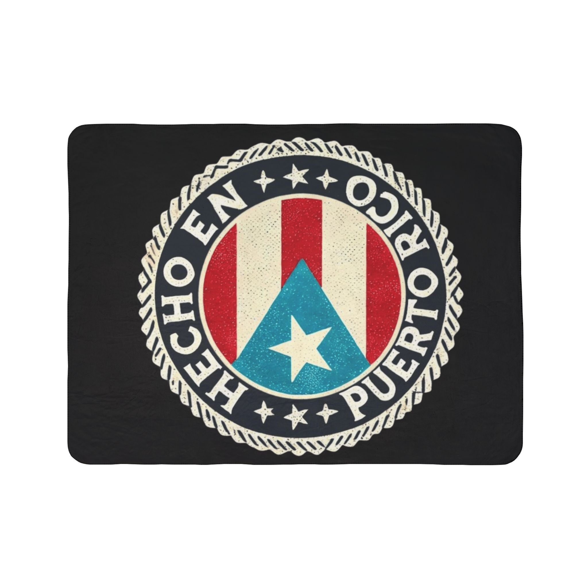 YO SOY DE Puerto Rico Fleece Sherpa Blanket, Soft Blanket for Home, Great Gift for Puerto Rican Heritage, Warm Throw for All Occasions - Metamorphosis Creations