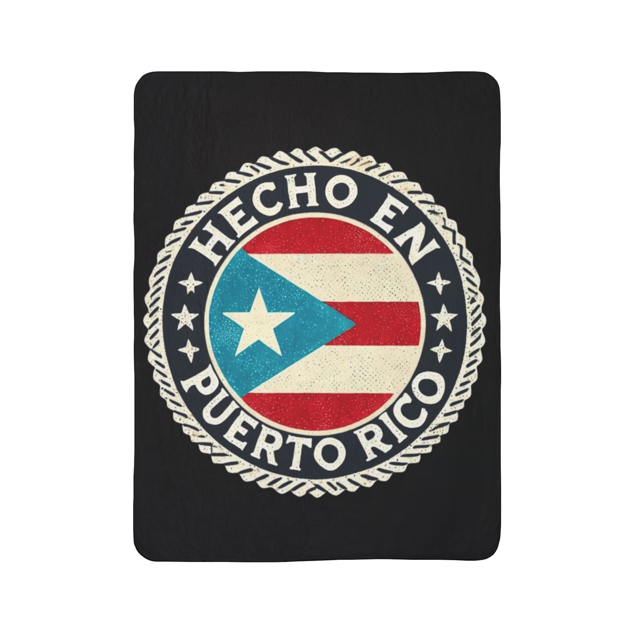 YO SOY DE Puerto Rico Fleece Sherpa Blanket, Soft Blanket for Home, Great Gift for Puerto Rican Heritage, Warm Throw for All Occasions - Metamorphosis Creations