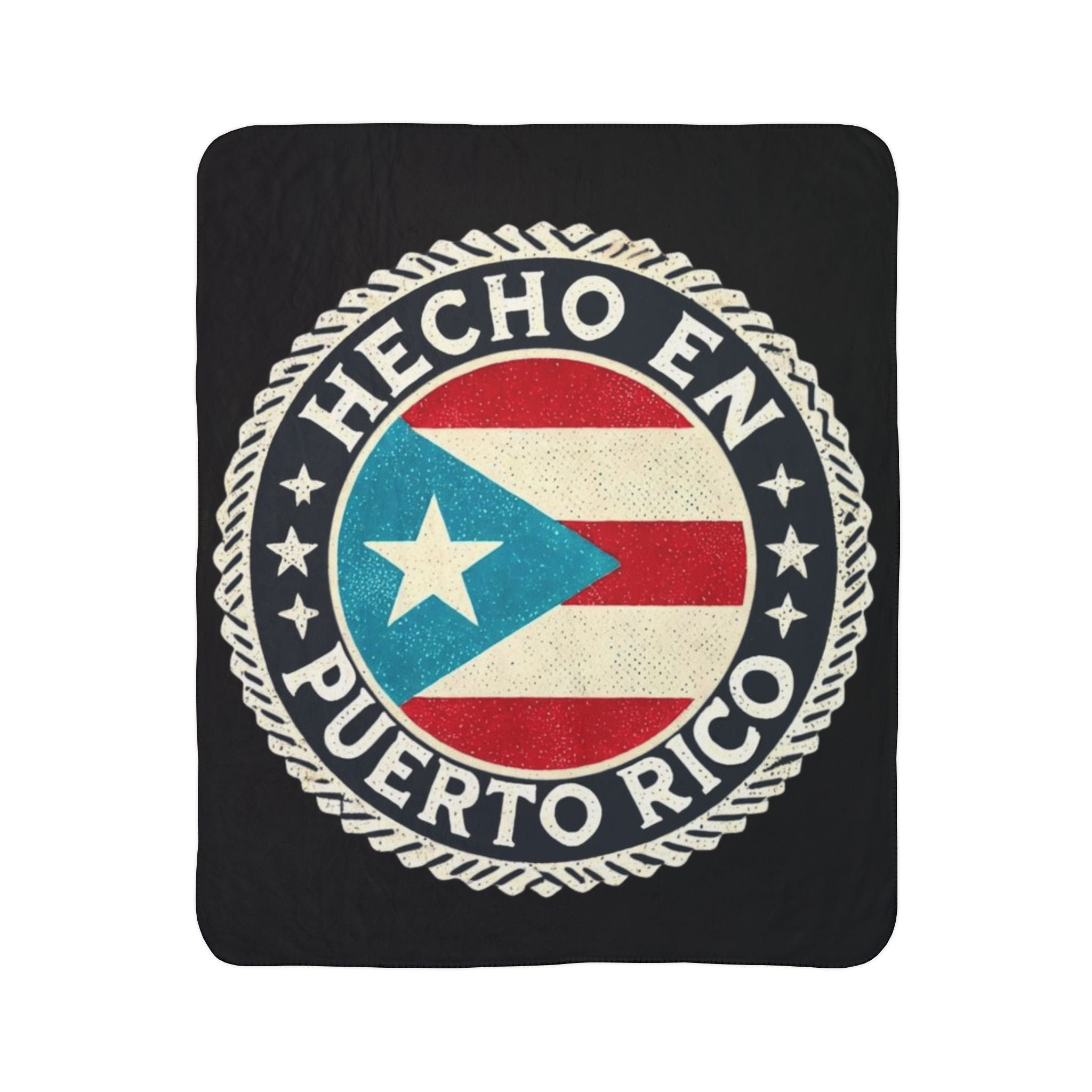 YO SOY DE Puerto Rico Fleece Sherpa Blanket, Soft Blanket for Home, Great Gift for Puerto Rican Heritage, Warm Throw for All Occasions - Metamorphosis Creations