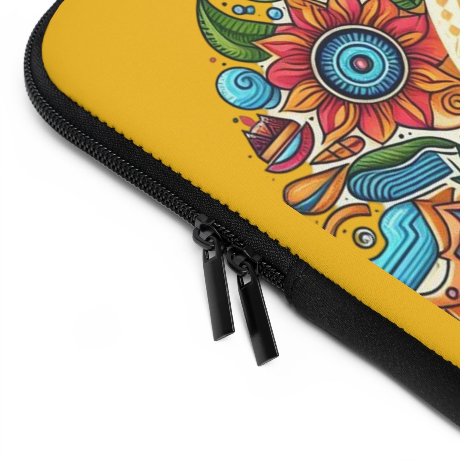 Yoga - Inspired Laptop Sleeve, Bohemian Laptop Case, Artful MacBook Sleeve, Meditation Gift, Colorful Tech Pouch - Metamorphosis Creations